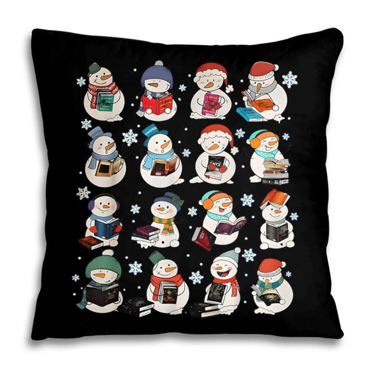 Snowman Reading Book Christmas Cozy Book Lover Bookish Pillowcase Snowman Reading Book Christmas Cozy Book Lover Bookish Pillowcase