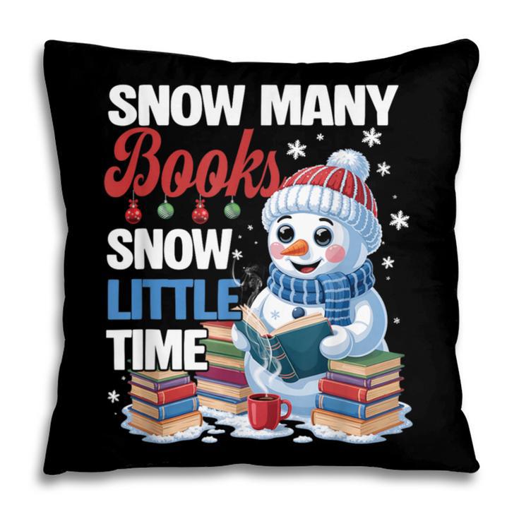 Snowman Winter Snow So Many Books Christmas Snow Little Time Pillowcase