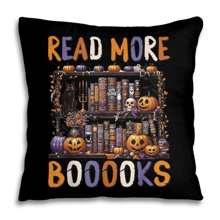 Spooky Halloween Bookshelf Bookcase Read More Books Pillowcase