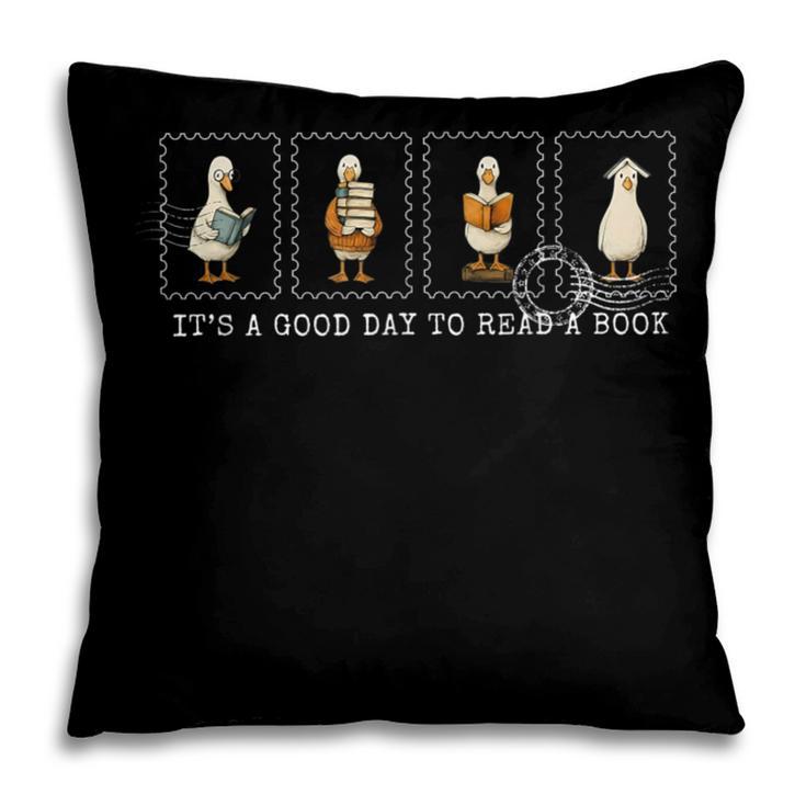 Stamp It's A Good Day To Read A Book Silly Goose Reading Pillowcase Stamp It's A Good Day To Read A Book Silly Goose Reading Pillowcase