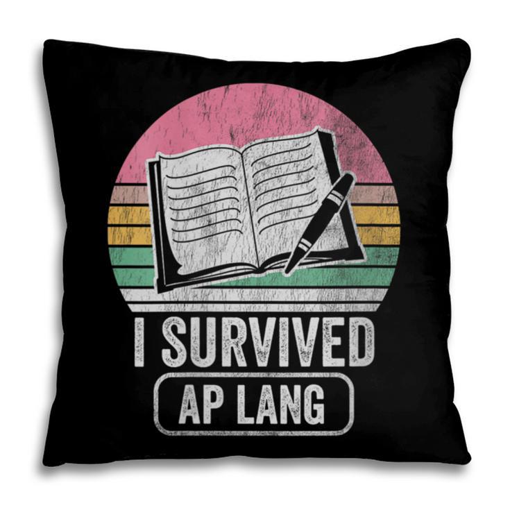I Survived AP Lang Retro Book Graphic Pillowcase