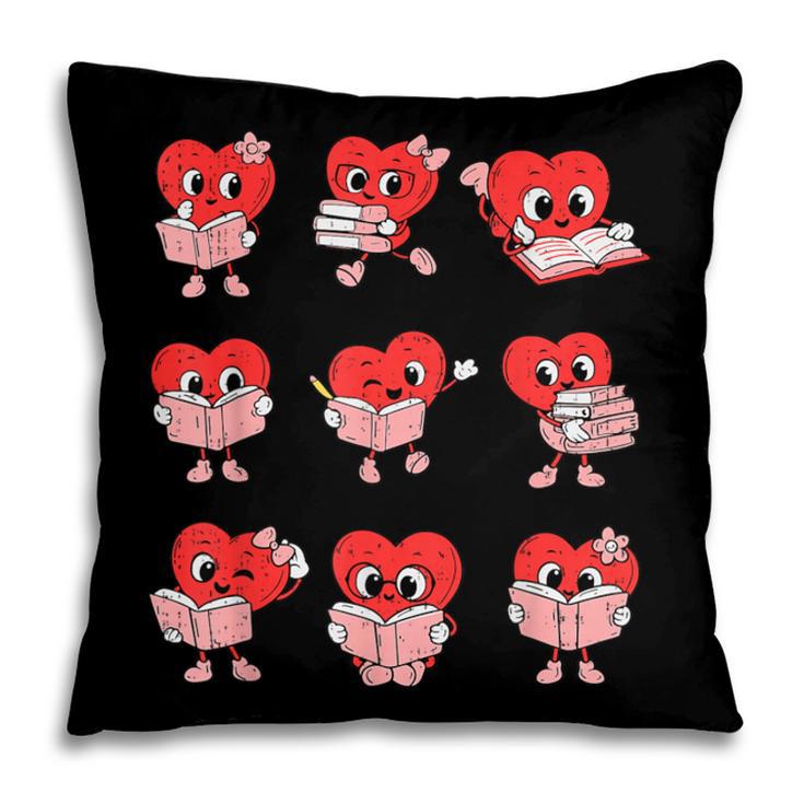 Teacher Valentines Day Reading Book Lover Bookworm Library Pillowcase
