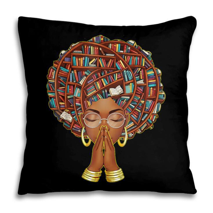 History Month Afro Book Lover Women Girls Librarian Pillowcase