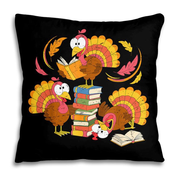 Turkey Reading Books Fall Thanksgiving Teacher Librarian Pillowcase Turkey Reading Books Fall Thanksgiving Teacher Librarian Pillowcase