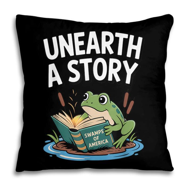 Unearth a Story Frog Reading a Book Summer 2026 Pillowcase