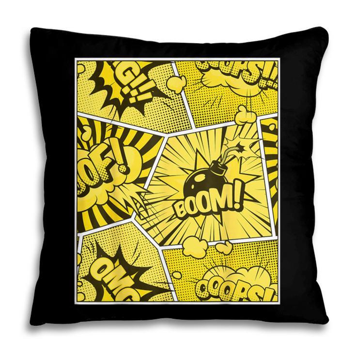 Varsity-Gold Yellow Comic Book University Varsity-Gold Pillowcase Varsity-Gold Yellow Comic Book University Varsity-Gold Pillowcase
