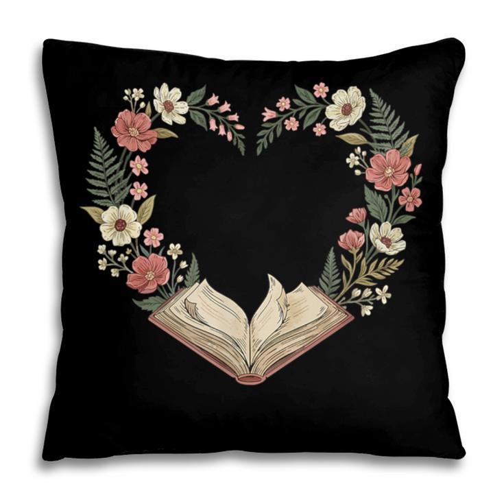Vintage Book Lover Valentine Heart Pillowcase