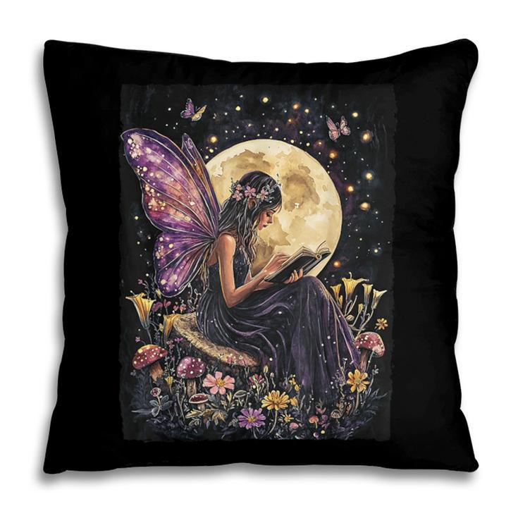 Whimsical Book Fairy Reading Bookish Fairycore Pillowcase