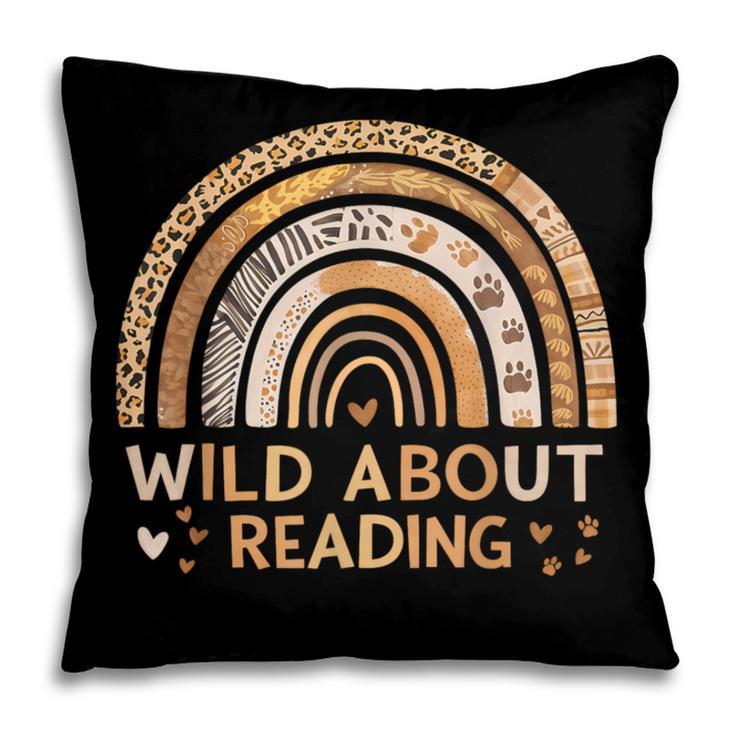 Wild About Reading Books Reader Lover Bookworm Librarian Pillowcase