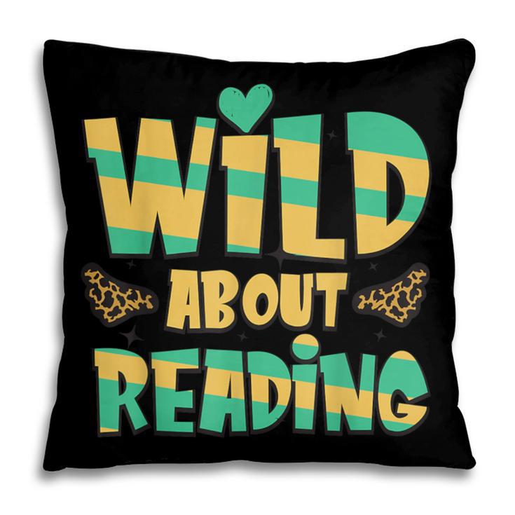 WILD ABOUT READING I Love Books Bookworm Library Day Pillowcase