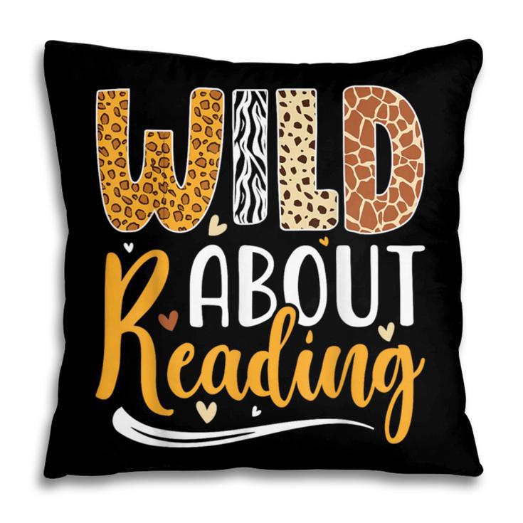 Wild About Reading Lover Bookworm Library Teacher Zoo Animal Pillowcase Wild About Reading Lover Bookworm Library Teacher Zoo Animal Pillowcase