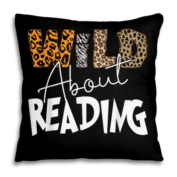 WILD ABOUT READING Reading Books Bookworm Library Day Pillowcase