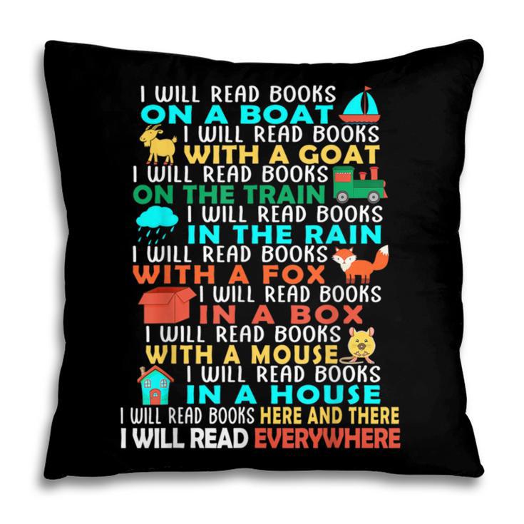 I Will Read Books On A Boat Kids Reading Read Books Pillowcase I Will Read Books On A Boat Kids Reading Read Books Pillowcase