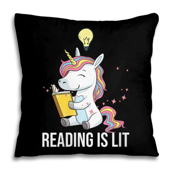 Women's Reading Is Lit Unicorn Library English Teacher Book Lover Pillowcase Women's Reading Is Lit Unicorn Library English Teacher Book Lover Pillowcase