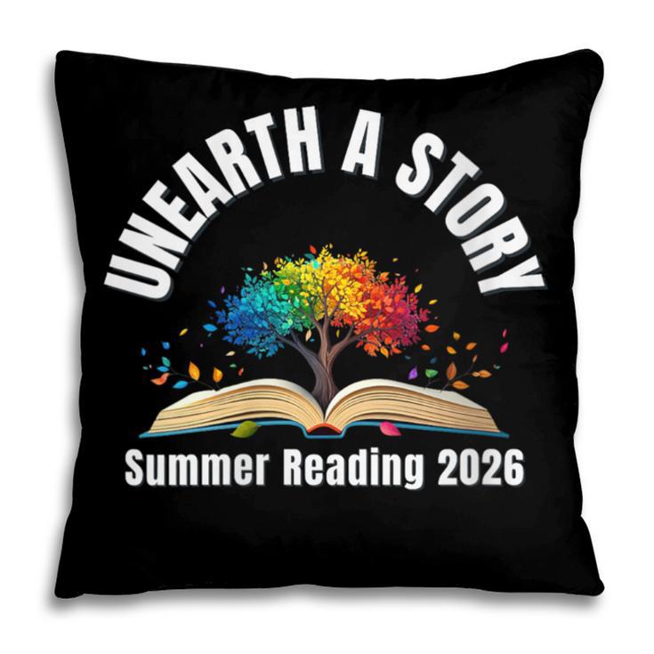 Women's Unearth a Story 2026 Summer Reading Program Tree Book Pillowcase