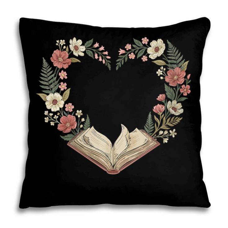 Women's Vintage Book Lover Valentine Heart Pillowcase