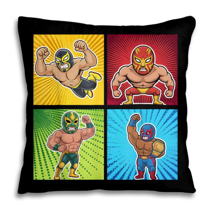 Wrestling Comic Book Wrestler Mexican Lucha Libre Mask Pillowcase