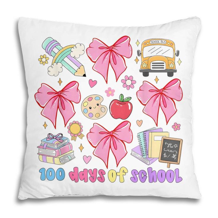 100 Days Of School Coquette Bow School Bus Pencil Books Pillowcase 100 Days Of School Coquette Bow School Bus Pencil Books Pillowcase