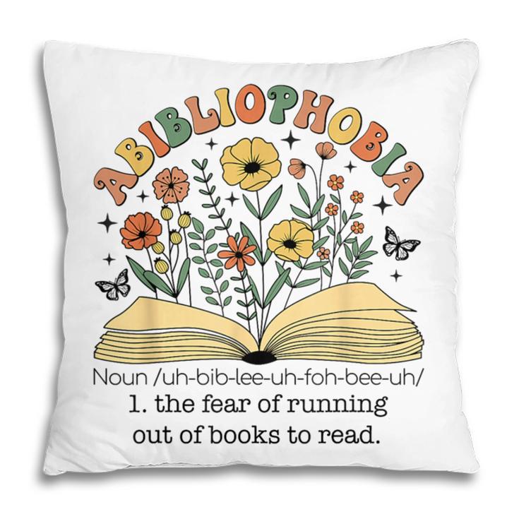 Abibliophobia Wildflower Reading Bookworm Book Reader Pillowcase