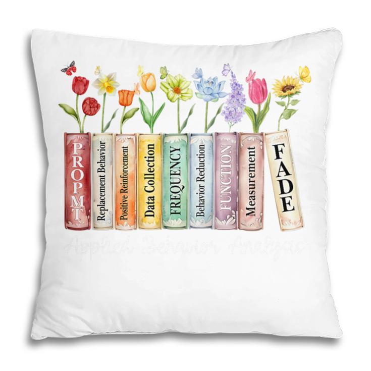 Applied Behavior Analysis Book Wildflower ABA RBT Therapist Premium Tri-Blend Pillowcase