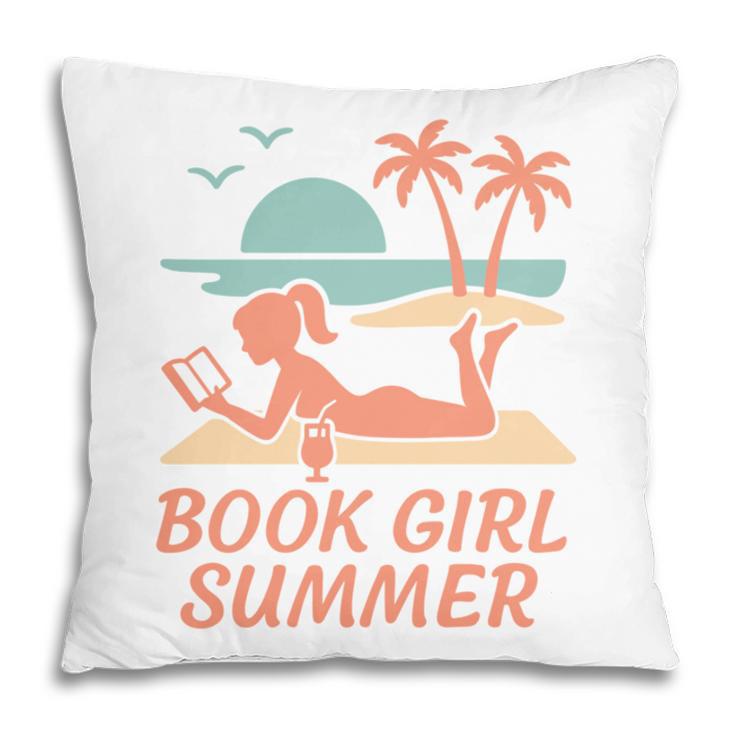 Book Girl Summer Book Reading Retro Sunset Pillowcase