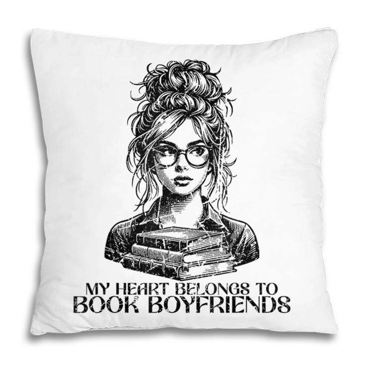 Book Lover Bent Over a Book Pillowcase