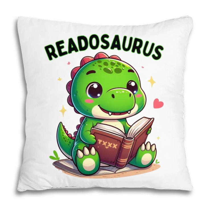 Book Lover Reading Dinosaur Readosaurus Library Pillowcase