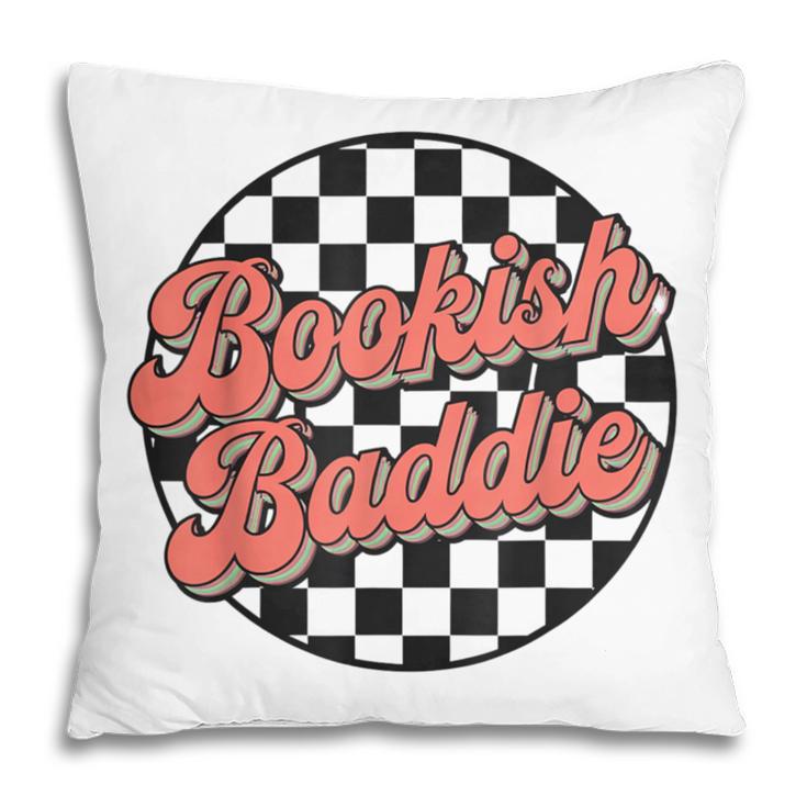Bookish Baddie Retro Aesthetic Typography Pillowcase