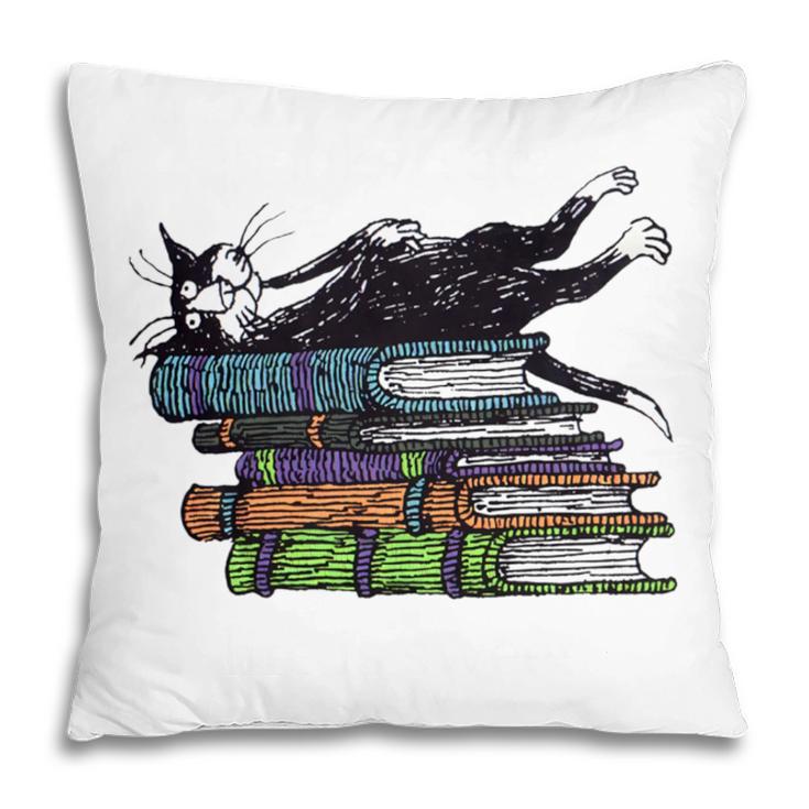 Books Cats Life Is Sweet Cats Books Lover Men Women Pillowcase