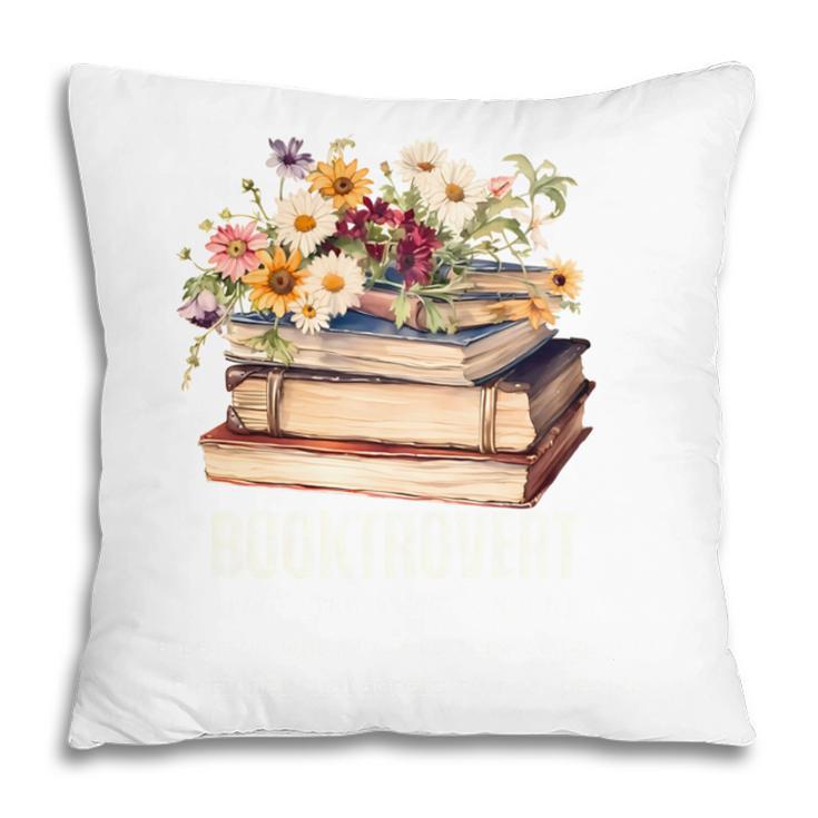 Booktrovert Vintage Wildflowers Books For Book Lovers Pillowcase