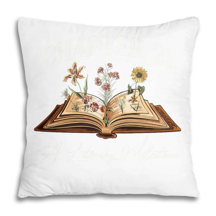 Chapter 21 Years Old 21st Birthday Wildflower Book Lover Premium Tri-Blend Pillowcase