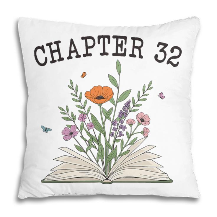 Chapter 32- Book Lovers & Readers 32nd Birthday Wildflowers Premium Tri-Blend Pillowcase