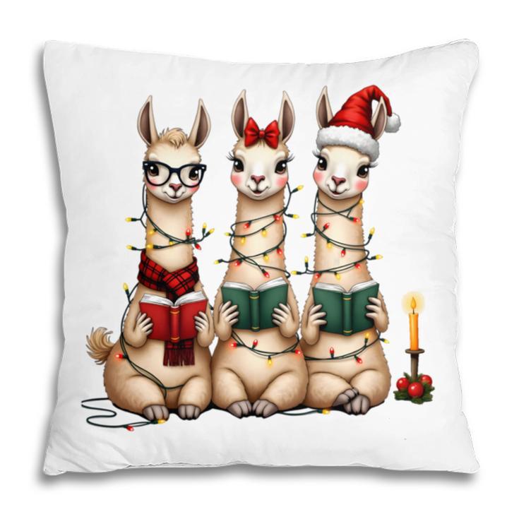 Christmas Three Llamas Reading Reading Books Llama Lover Pillowcase Christmas Three Llamas Reading Reading Books Llama Lover Pillowcase