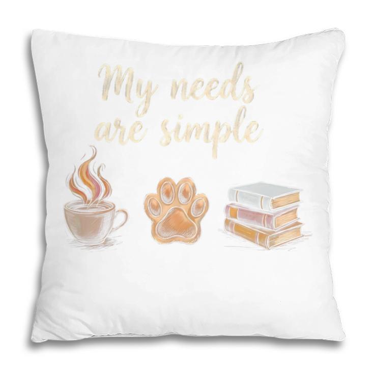 Coffee Paw Print Book Lover Reading Simple Life Bookworm Premium Tri-Blend Pillowcase