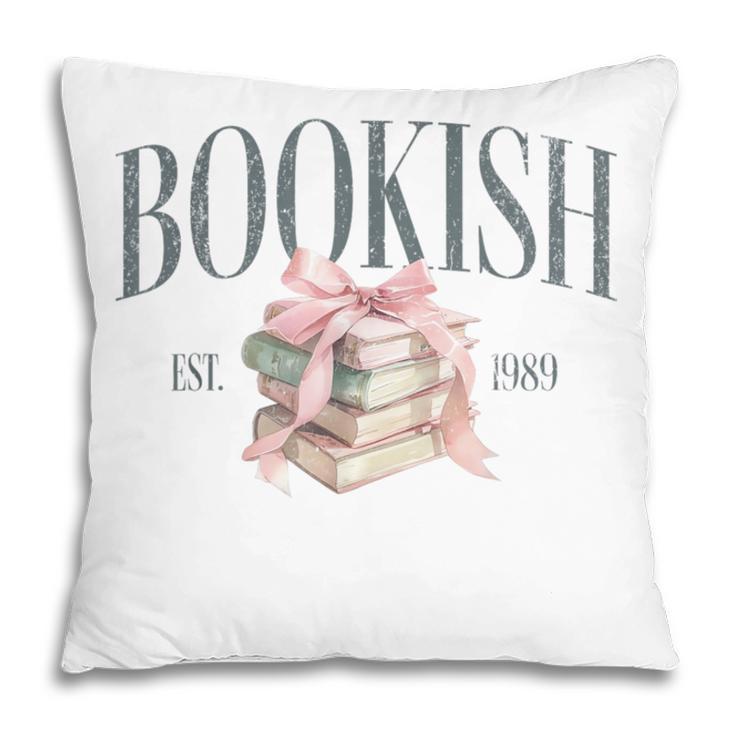 Coquette Bow Book Lover Bookish Coquette Aesthetic Reading Pillowcase