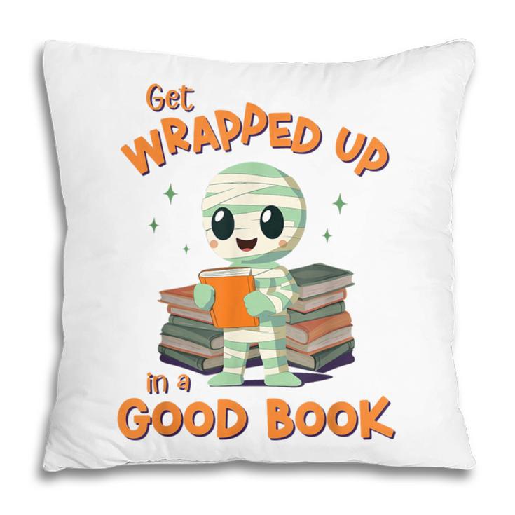 Cute Halloween Teacher Librarian Mummy Reading Books Pillowcase
