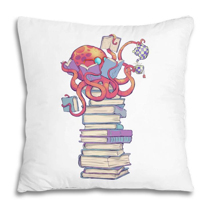 Cute Octopus Bookworm Fun Reading Tee For Book Lovers Pillowcase