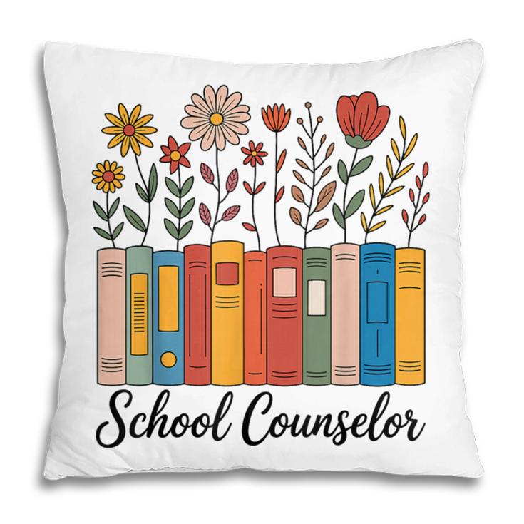 Cute Wildflower Book School Counseling Life School Counselor Pillowcase