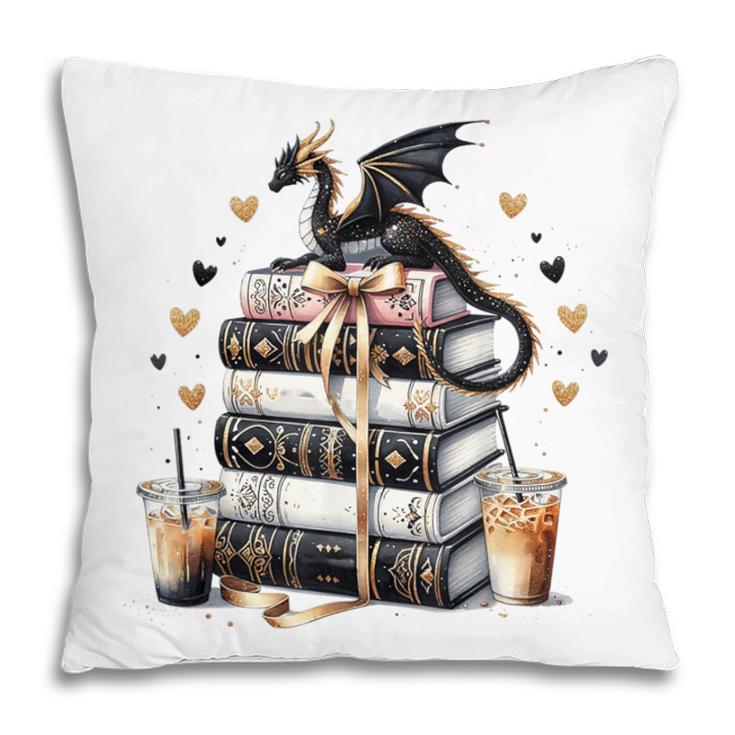 Dragon Hoard Of Books Reading Lover Cute Art Pillowcase