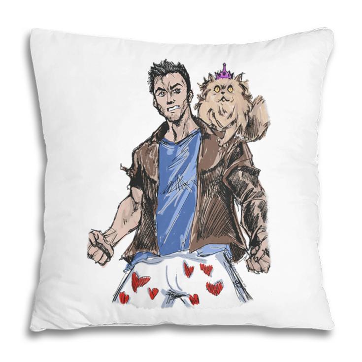 Dungeon Crawler Carl Sketchbook Princess Donut And Carl Book Pillowcase