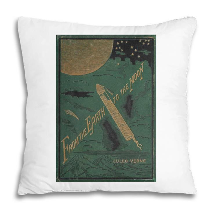 From The Earth To The Moon Book Cover 1874 Premium Pillowcase From The Earth To The Moon Book Cover 1874 Premium Pillowcase