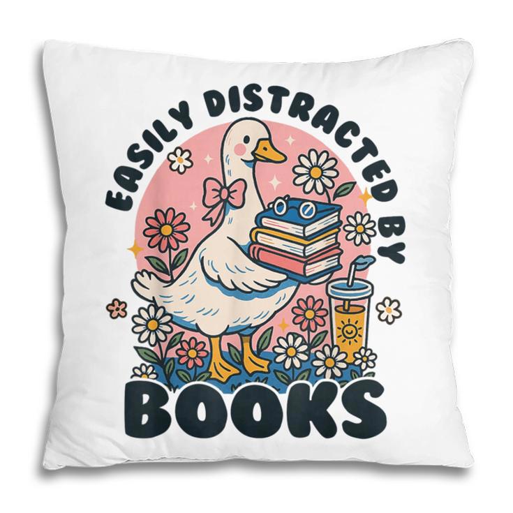 Easily Distracted By Books Read Goose Lover Bookworm Reading Pillowcase Easily Distracted By Books Read Goose Lover Bookworm Reading Pillowcase