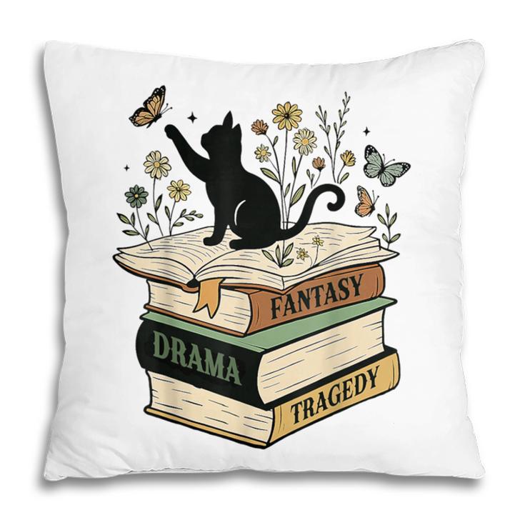 Fantasy Drama Tragedy Cat Book Lover Reading Humor Pillowcase Fantasy Drama Tragedy Cat Book Lover Reading Humor Pillowcase