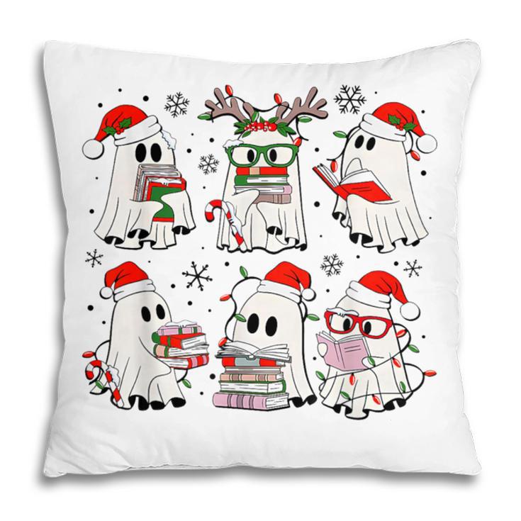 Ghost Book Reading Christmas Books Lover Teacher Kids Pillowcase