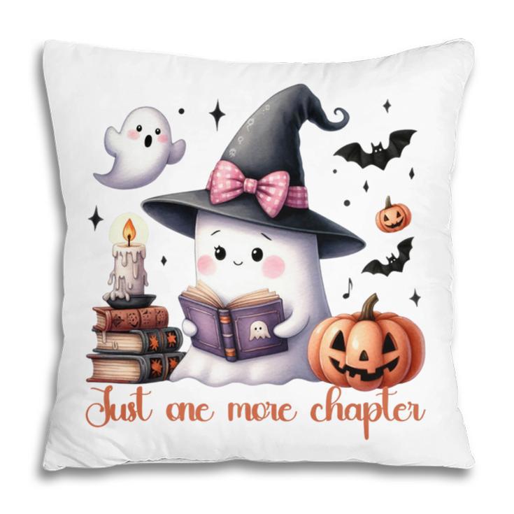 Ghost Reading Book Coquette Bow Halloween Girl Toddler Kid Premium Pillowcase