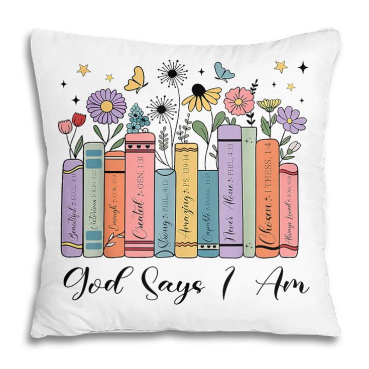 God Says I Am Floral Book Cute Christian Girl Teen Religious Pillowcase God Says I Am Floral Book Cute Christian Girl Teen Religious Pillowcase
