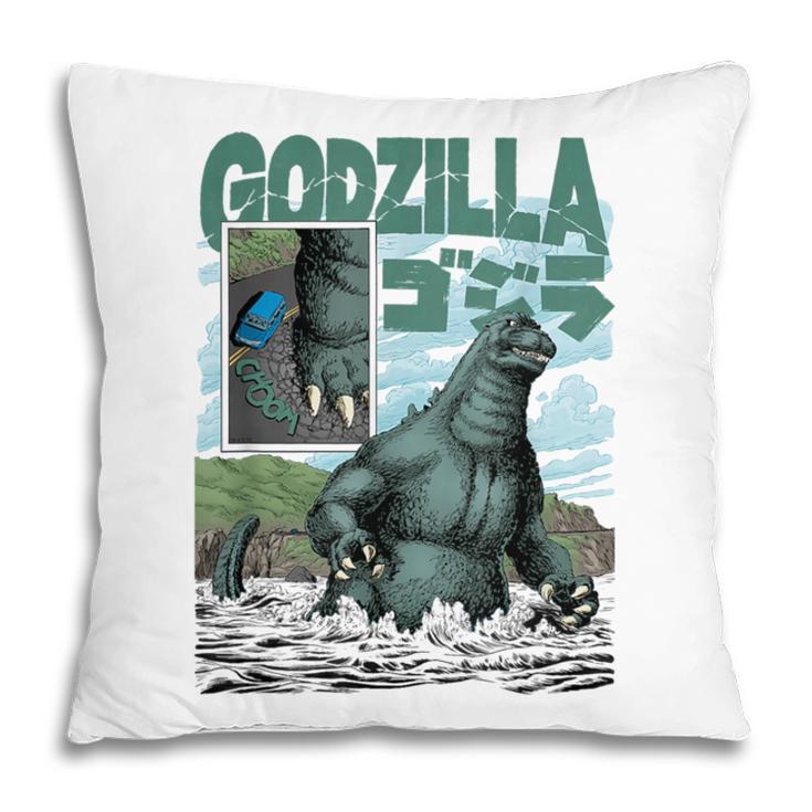 Godzilla Ocean Scene Comic Book Illustration Movie Monster Pillowcase