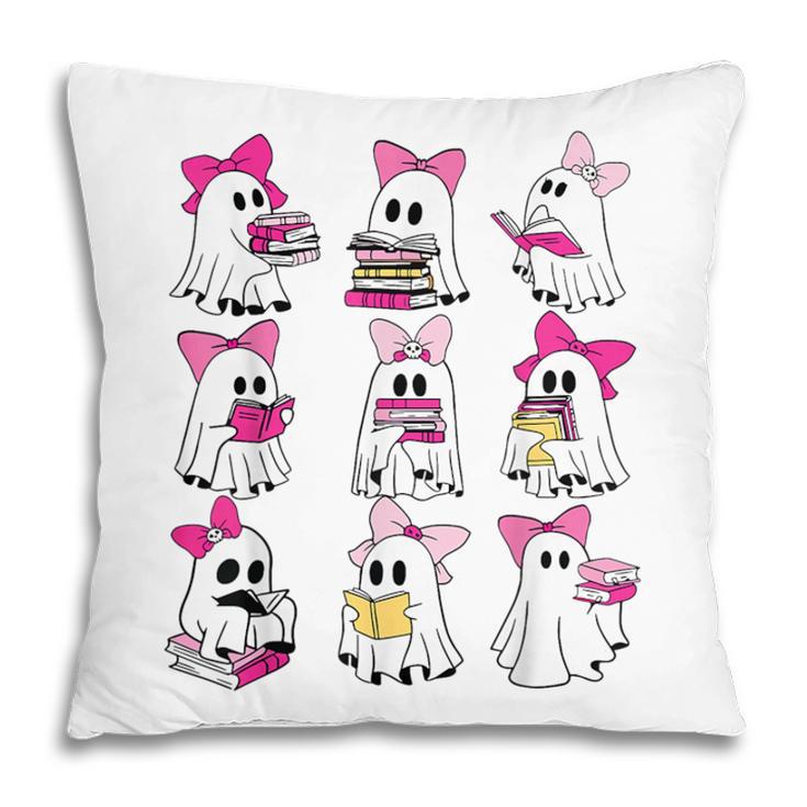 Halloween Pink Ghost Read More Books Spooky Boo Teacher Kids Pillowcase