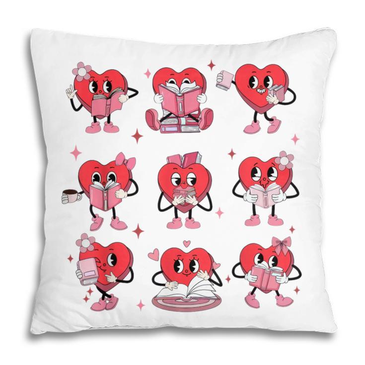 Heart Holding Reading Books Valentine Teacher Book Lover Pillowcase Heart Holding Reading Books Valentine Teacher Book Lover Pillowcase