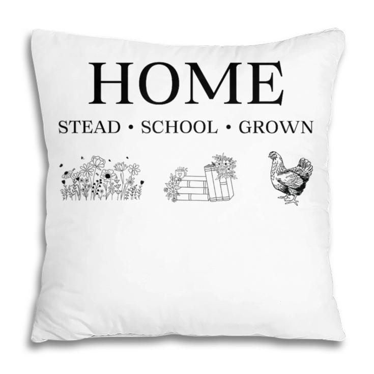 Home Stead School Grown Flowers Book Chicken Pillowcase